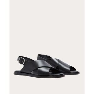 Everlane The City‎ Crossover Sandal Black Leather Womens 9